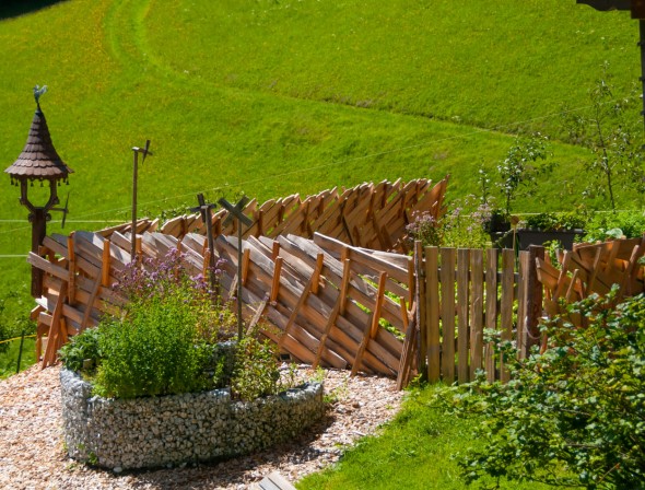 Traditional hunter fence in the garden